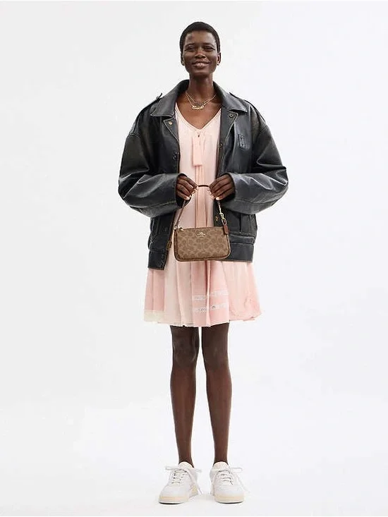 Coach Nolita 19 in Gold/Tan/Brown Signature Canvas Shoulder Bag - Women's Bag - Picture 3 of 10